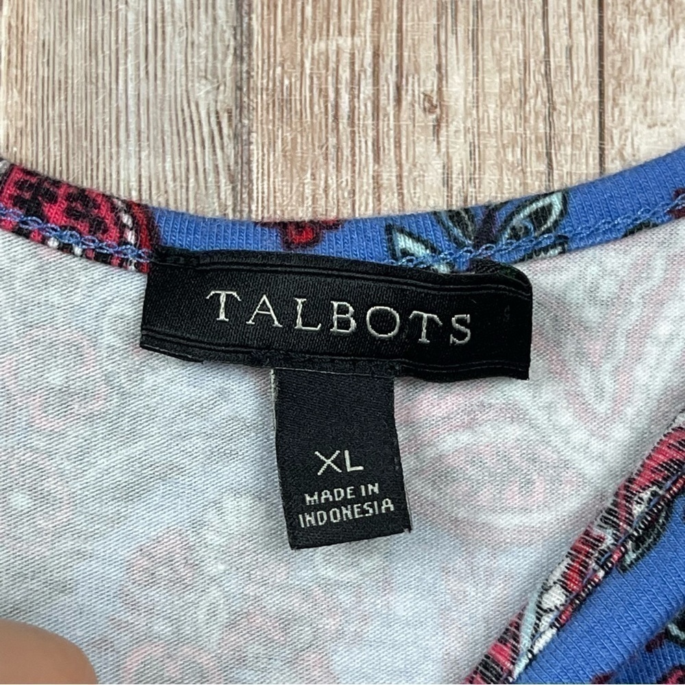 Talbots Paisley Print Tiered Midi Sleeveless Dress Size XL Women - Picture 10 of 11